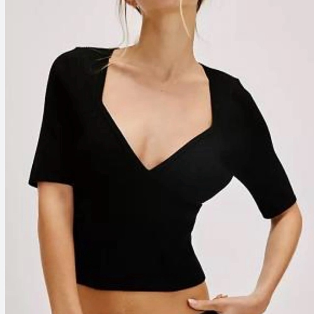 Free people intimately Women's Black Teagan Swit Short Sleeve Size XS